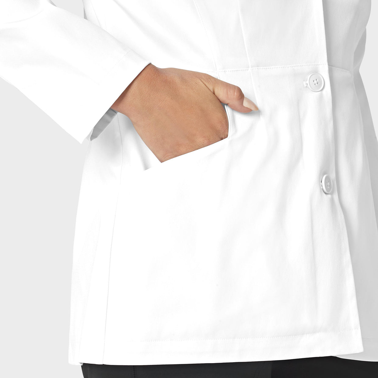 WonderWink Slate Women's 28 Inch Doctors Coat - White
