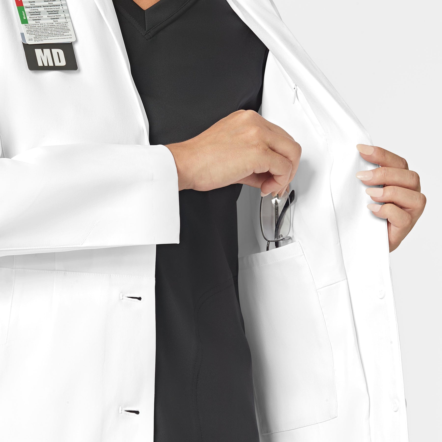 WonderWink Slate Women's 28 Inch Doctors Coat - White