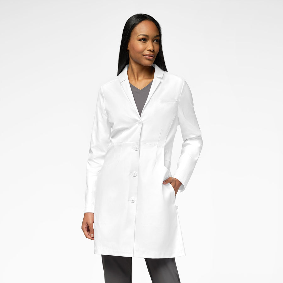 Slate Women's 35 Inch Doctors Coat - White