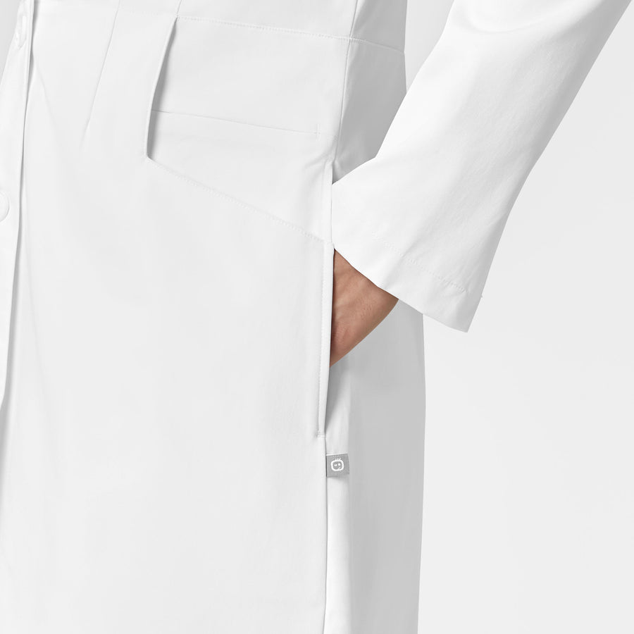 WonderWink Slate Women's 35 Inch Doctors Coat - White
