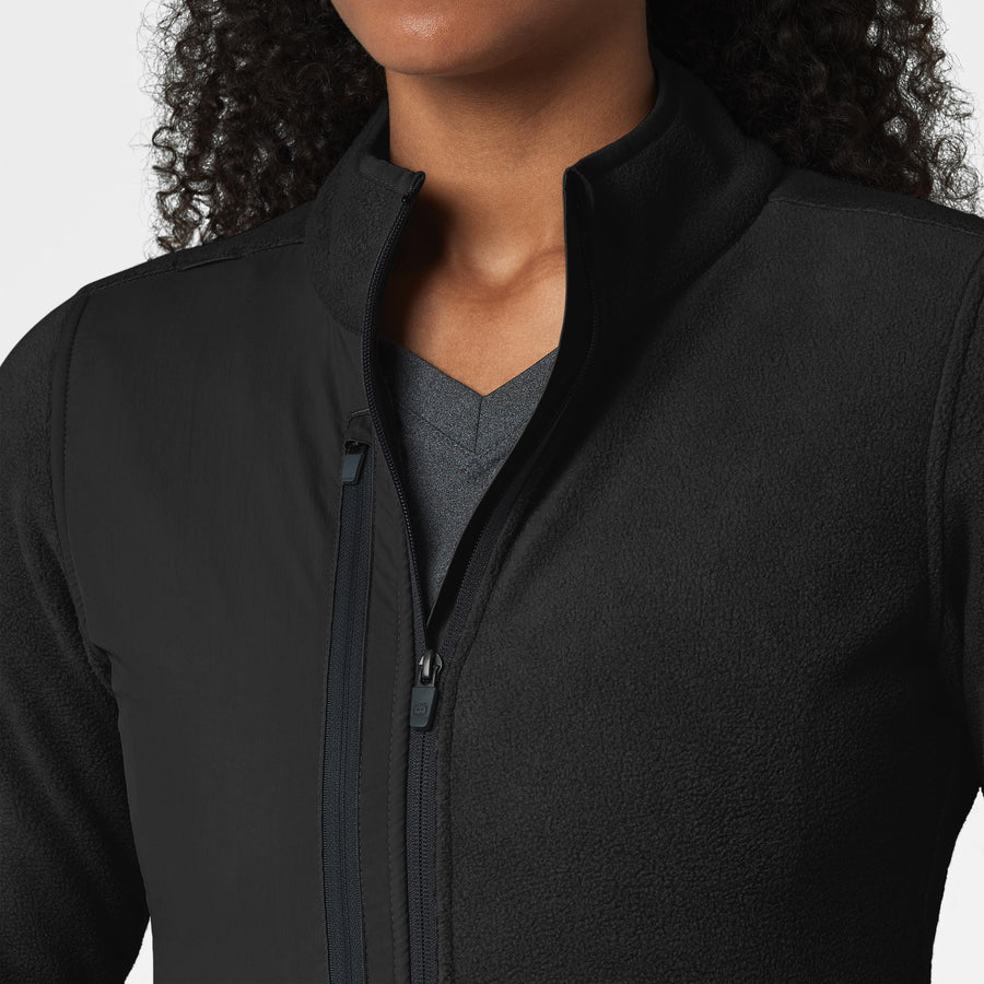 Sykooria Women's Black on black camouflage Jacket Full Zip Thumb