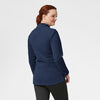 Women's Micro Fleece Zip Jacket Navy Back