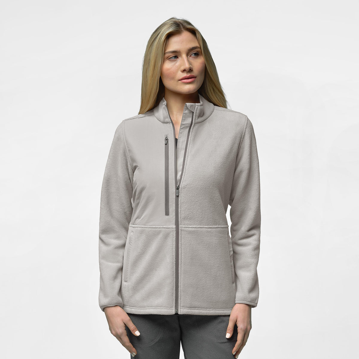 Slate Women's Micro Fleece Zip Jacket - Taupe