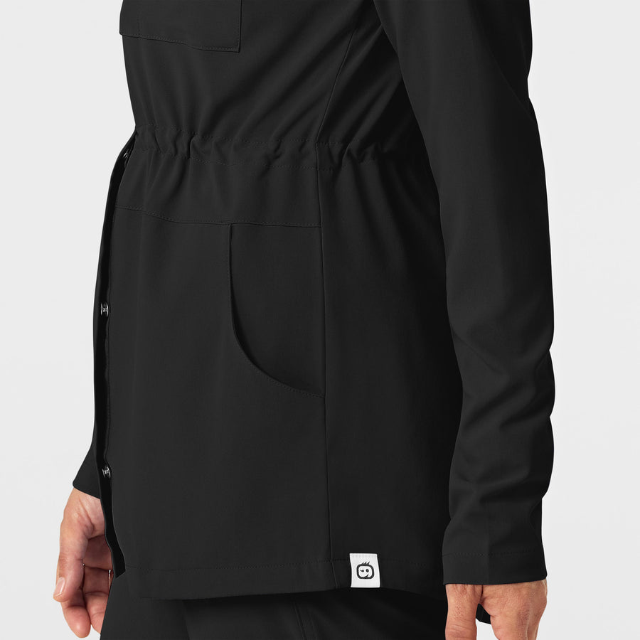 WonderWink RENEW Women's Convertible Hood Fashion Jacket - Black