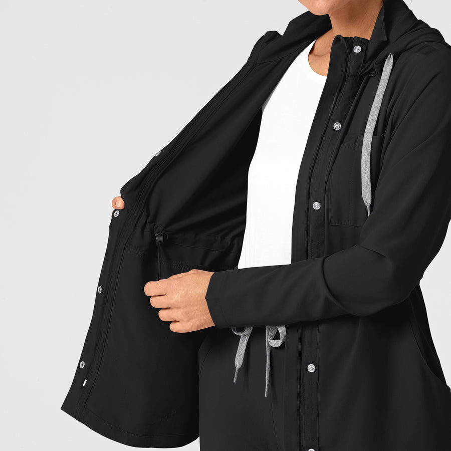 WonderWink RENEW Women's Convertible Hood Fashion Jacket - Black