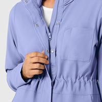 WonderWink RENEW Women's Convertible Hood Fashion Jacket - Ceil Blue