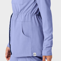 WonderWink RENEW Women's Convertible Hood Fashion Jacket - Ceil Blue