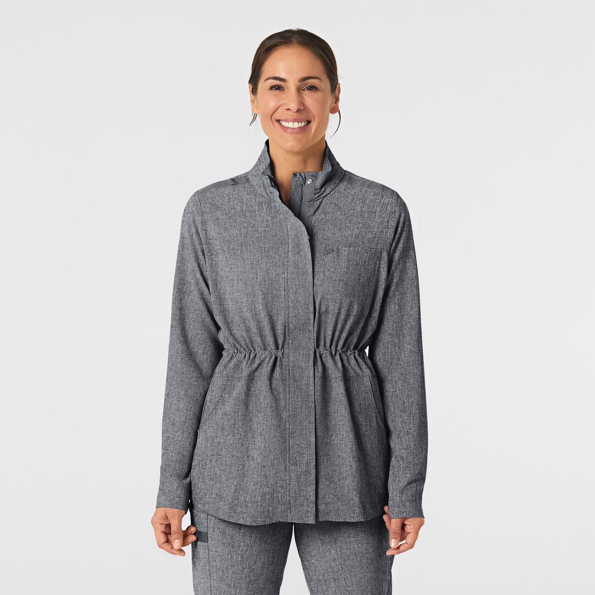 RENEW Women's Convertible Hood Fashion Jacket - Grey Heather