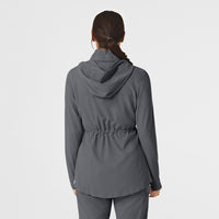 WonderWink RENEW Women's Convertible Hood Fashion Jacket - Pewter