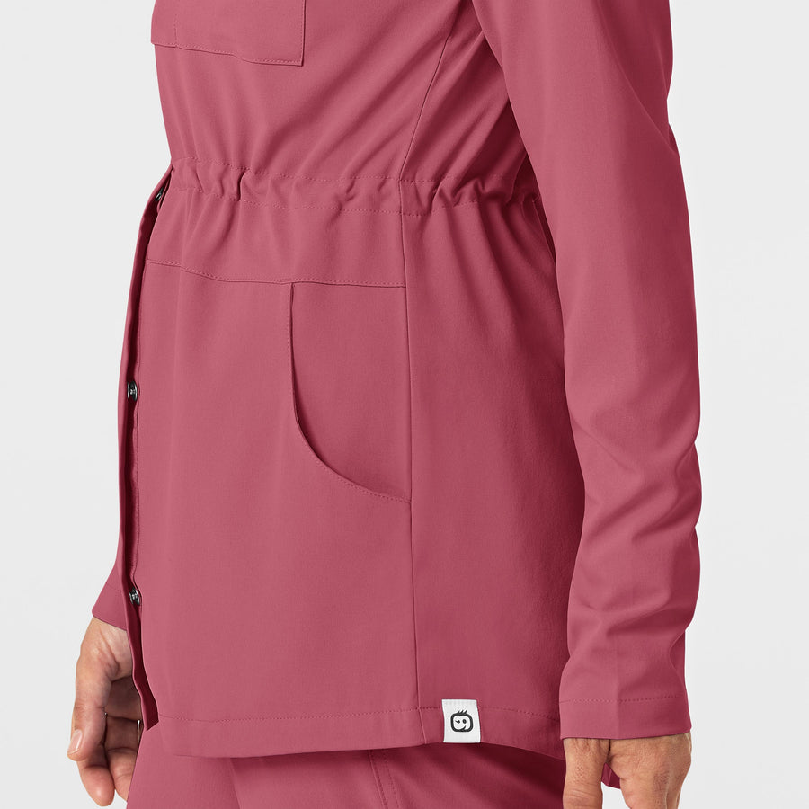 WonderWink RENEW Women's Convertible Hood Fashion Jacket - Rosebud