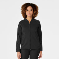 Women's Fleece Full Zip Jacket - Black