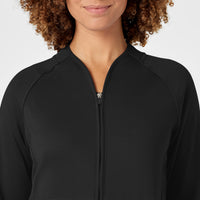 Women's Fleece Full Zip Jacket - Black