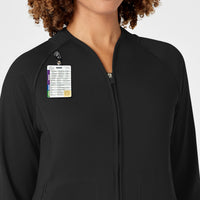 Women's Fleece Full Zip Jacket - Black