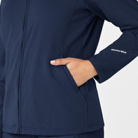 Women's Fleece Full Zip Jacket - Navy