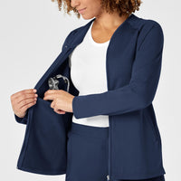 Women's Fleece Full Zip Jacket - Navy