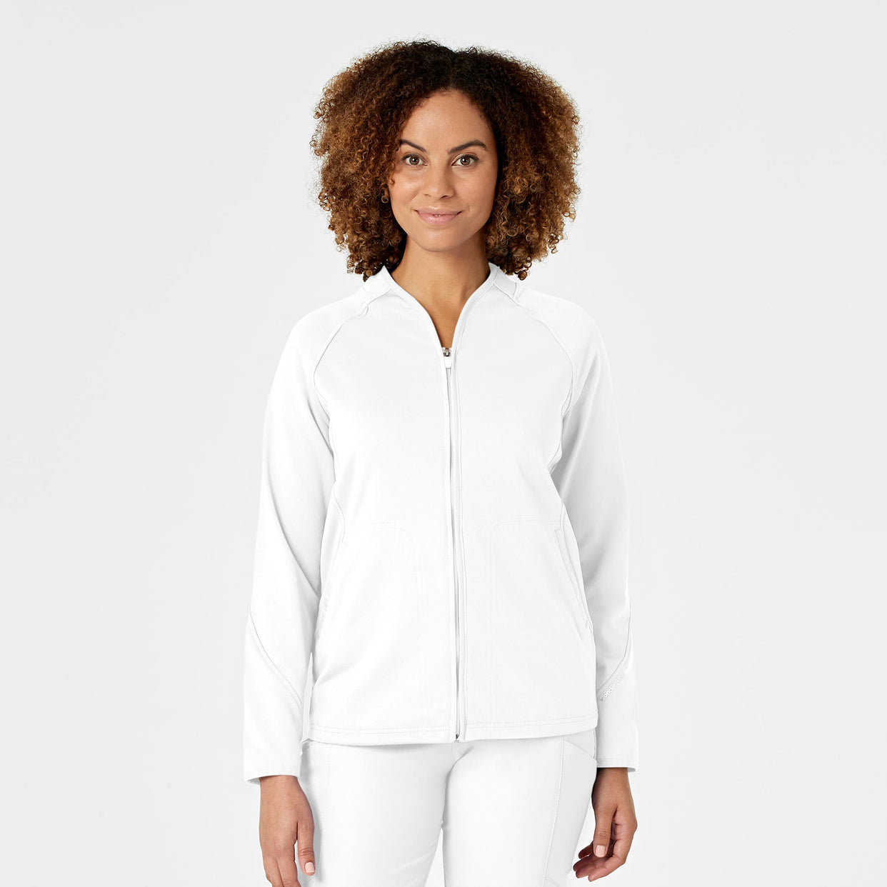 Women's Fleece Full Zip Jacket - White