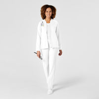 Women's Fleece Full Zip Jacket - White