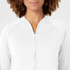 Women's Fleece Full Zip Jacket - White