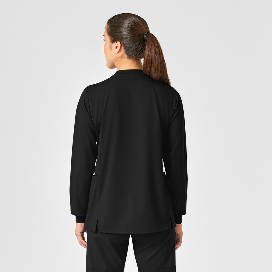 Wink PRO Women's Snap Front Scrub Jacket - Black Back