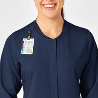 WonderWink PRO Women's Snap Front Scrub Jacket - Navy