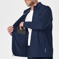 Men's Fleece Full Zip Jacket - Navy