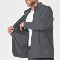 Men's Fleece Full Zip Jacket - Pewter