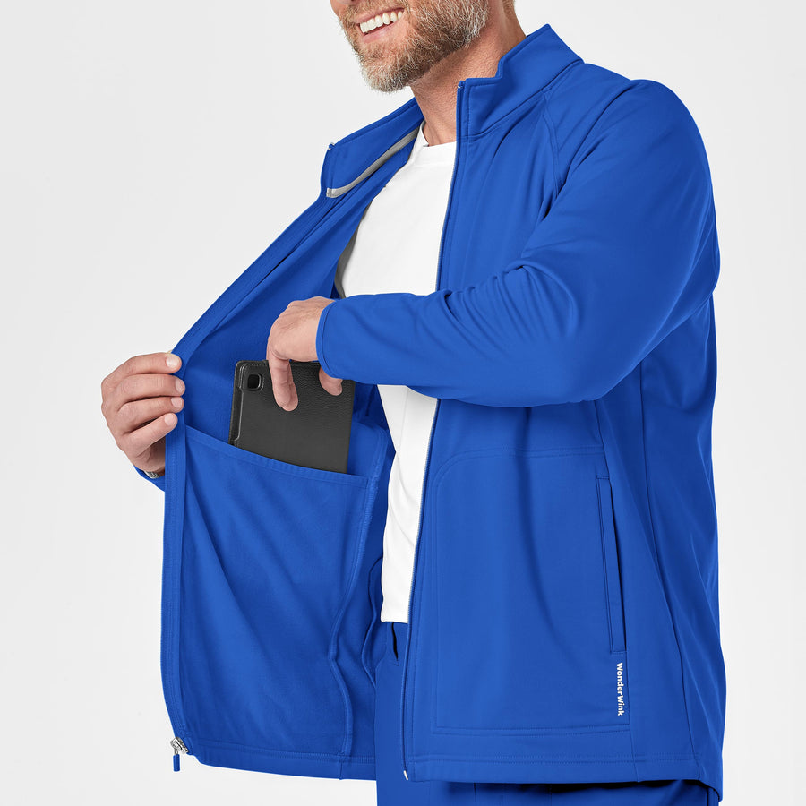 Men's Fleece Full Zip Jacket - Royal