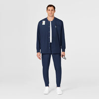 PRO Men's Snap Front Scrub Jacket - Navy