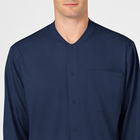 PRO Men's Snap Front Scrub Jacket - Navy